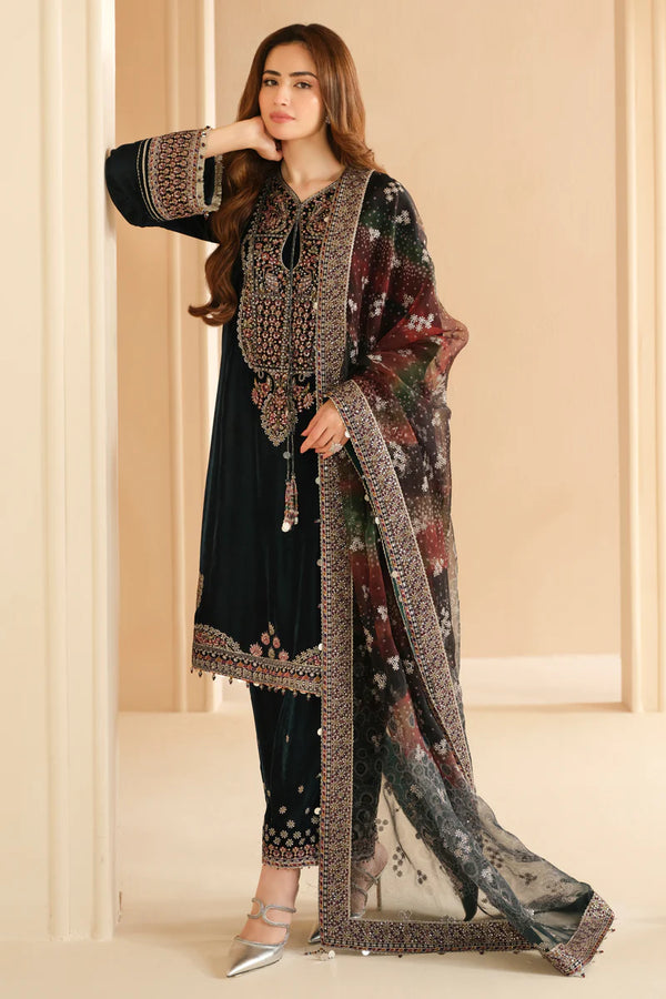 JAZMIN Embroidered Velvet Formal VF-2039