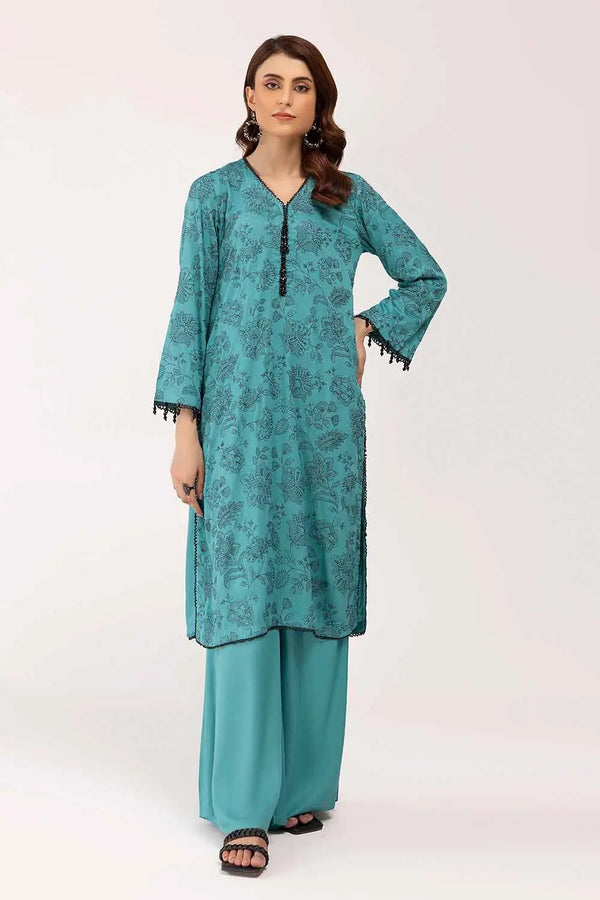 2 Piece Unstitched Embroidered Cotail Suit